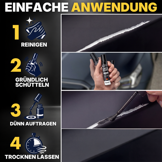 Ausgebesserte Stelle an einer mattschwarzen Felge